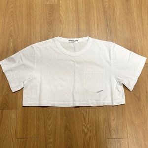 Alexander Wang cropped tee in white